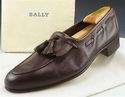 BALLY sz 8 INDIO LEATHER TASSEL LOAFER 940802 MENS