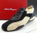 FERRAGAMO sz 8.5 EE SUEDE & NYLON MESH SNEAKER TV4