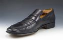 FERRAGAMO sz 9 EE LEATHER STRAP LOAFER UI9057 MENS