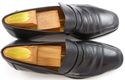 FERRAGAMO sz 9 EE LEATHER STRAP LOAFER UI9057 MENS