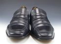 FERRAGAMO sz 9 EE LEATHER STRAP LOAFER UI9057 MENS