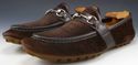 GUCCI sz 8 OILED SUEDE BIT DRIVING MOCCASINS 20340