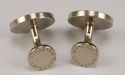 BURBERRY NOVA CHECK CUFFLINKS MENS PLAID /  SILVER