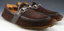 GUCCI sz 8 OILED SUEDE BIT DRIVING MOCCASINS 20340