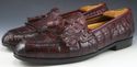 BRUNO MAGLI sz 10 JARED CROCODILE TASSEL LOAFERS M