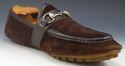 GUCCI sz 8 OILED SUEDE BIT DRIVING MOCCASINS 20340