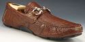 New - FERRAGAMO sz 9 PARIGI CROCODILE DRIVER MS290