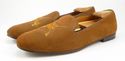 STUBBS & WOOTTON sz 12 SUEDE TACKLE MOTIF SLIPPERS