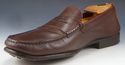 TODS sz 7.5 LEATHER MOCCASIN TOE STRAP LOAFERS MEN