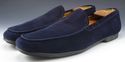 PRADA sz 10.5 SUEDE APRON TOE LOAFERS 1543 MENS DA