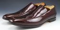 GUCCI sz 9 PATENT LEATHER APRON TOE LOAFERS 170340