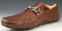 New - FERRAGAMO sz 9 PARIGI CROCODILE DRIVER MS290