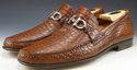 FERRAGAMO sz 9.5 FAVORITO ALLIGATOR LOAFERS UR8538