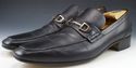 GUCCI sz 12.5 LEATHER APRON TOE BIT LOAFERS 247499