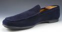 PRADA sz 10.5 SUEDE APRON TOE LOAFERS 1543 MENS DA