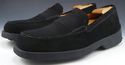 TODS sz 9 SUEDE MOCCASIN TOE STRAP LOAFERS MENS BL