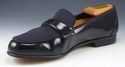 FERRAGAMO sz 7 EE DEAN PATENT TUXEDO LOAFERS UH331