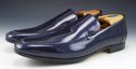 GUCCI sz 9 PATENT LEATHER APRON TOE LOAFERS 170340