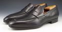 New - SANTONI sz 8 LEATHER PENNY STRAP LOAFERS 488