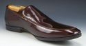 GUCCI sz 9 PATENT LEATHER APRON TOE LOAFERS 170340