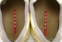 PRADA sz 11 PATENT LEATHER & MESH SNEAKERS PS0906 