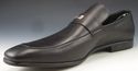 New - GUCCI sz 12.5 LEATHER LOGO PLATE LOAFER 2474