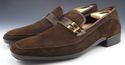 FERRAGAMO sz 10.5 PACIFICO SUEDE LOAFERS UH34981 M