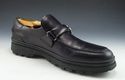 FERRAGAMO sz 7 LEATHER BUCKLE STRAP LOAFERs NU2009