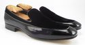 New - JIMMY CHOO sz 46 RUFUS PATENT & VELVET LOAFE