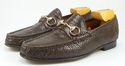 GUCCI sz 6.5 PYTHON HORSE BIT LOAFERS 155182 MENS 