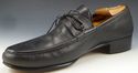 GUCCI sz 46 N LEATHER LACE ACCENT LOAFERS 1100009 