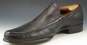 GUCCI sz 10.5 LEATHER MOCCASIN TOE LOAFERS 101741 