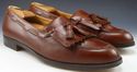 GUCCI sz 43.5 LEATHER TASSEL & KILTIE LOAFER 11012