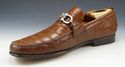 FERRAGAMO sz 8.5 FAVORITO ALLIGATOR BIT LOAFER UR9