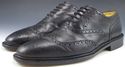 BURBERRY sz 42 LEATHER WINGTIP OXFORDS MENS BLACK 