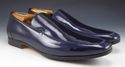 GUCCI sz 9 PATENT LEATHER APRON TOE LOAFERS 170340