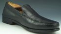 TOD'S sz 11 LEATHER MOCCASIN TOE LOAFERS MENS BLAC