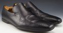 GUCCI sz 42 E LEATHER BICYCLE TOE OXFORDS 162621 M