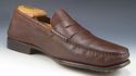 TODS sz 7.5 LEATHER MOCCASIN TOE STRAP LOAFERS MEN