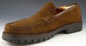 FERRAGAMO sz 8.5 SUEDE LUG SOLE LOAFERS UR32823 ME