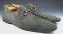 MAGNANNI sz 12 SUEDE APRON TOE BIT LOAFERS 15842 M