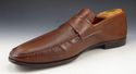 New - SANTONI sz 12 PEBBLED LEATHER LOAFERS 381990