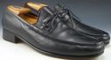 GUCCI sz 46 N LEATHER LACE ACCENT LOAFERS 1100009 