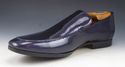 GUCCI sz 9 PATENT LEATHER APRON TOE LOAFERS 170340