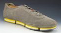 PRADA sz 10 SUEDE LACE UP SNEAKERS 4E2348 MENS GRA