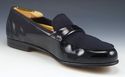 FERRAGAMO sz 7 EE DEAN PATENT TUXEDO LOAFERS UH331