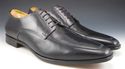 SANTONI sz 13 LEATHER APRON TOE OXFORDS MENS BLACK