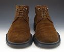 FERRAGAMO sz 9 SUEDE ANKLE BOOT UH25651 MENS BROWN