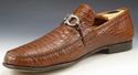 FERRAGAMO sz 9.5 FAVORITO ALLIGATOR LOAFERS UR8538