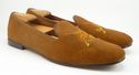 STUBBS & WOOTTON sz 12 SUEDE TACKLE MOTIF SLIPPERS